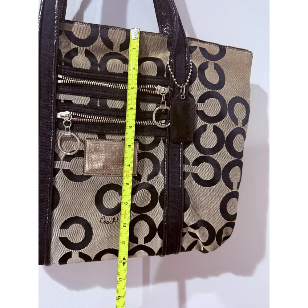 Coach Poppy Signature Black Canvas Double Handle Tote Bag, No. C1020-14530 T